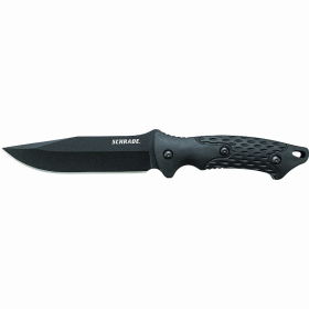 Schrade Schf 30 Fixed 5.0 In Black Blade Rubber Handle