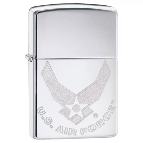 Zippo US Air Force Wings - High Polish Chrome