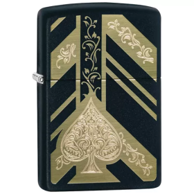 Zippo Gold Spade - Black Matte