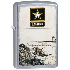 Zippo US Army Star - Street Chrome