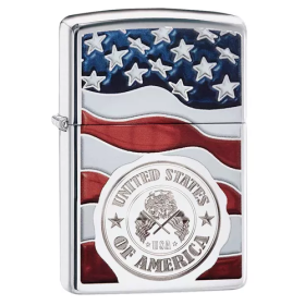 Zippo United States Of America - High Polish Chrome