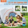 VEVOR SUV Camping Tent, 8'-8' SUV Tent Attachment for Camping with Rain Layer and Carry Bag, PU2000mm Double Layer Truck Tent, Accommodate 6-8 Person