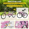 VEVOR Tricycle Adult 26'' Wheels Adult Tricycle 7-Speed 3 Wheel Bikes For Adults Three Wheel Bike For Adults Adult Trike Adult Folding Tricycle Foldab