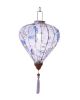 Chinese Style Cloth Lantern 14" Diamond Shape Hanging Lantern for Home Garden Party Wedding Lampshade, White Floral