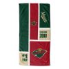 [Personalization Only] Official NHL Colorblock Personalized Beach Towel - Minnesota Wild