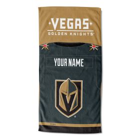 [Personalization Only] Official NHL Jersey Personalized Beach Towel - Golden Knights