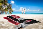 [Personalization Only] Official NHL Colorblock Personalized Beach Towel - Carolina Hurricanes