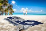 [Personalization Only] Official NHL Colorblock Personalized Beach Towel - Toronto Maple Leafs