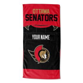 [Personalization Only] Official NHL Jersey Personalized Beach Towel - Senators