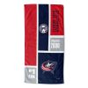 [Personalization Only] Official NHL Colorblock Personalized Beach Towel - Columbus Blue Jackets