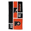 [Personalization Only] Official NHL Colorblock Personalized Beach Towel - Philadelphia Flyers