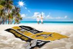 [Personalization Only] Official NHL Colorblock Beach Towel - Pittsburgh Penguins