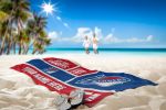 [Personalization Only] Official NHL Colorblock Personalized Beach Towel - New York Rangers