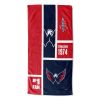 [Personalization Only] Official NHL Colorblock Personalized Beach Towel - Washington Capitals