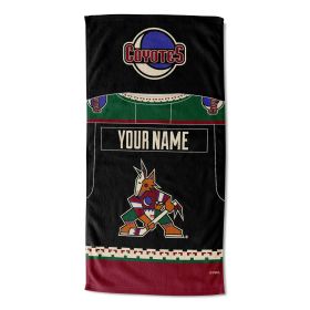 [Personalization Only] Official NHL Jersey Personalized Beach Towel - Coyotes