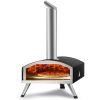 VEVOR Outdoor Oven 12-inch Pellet and Charcoal Fired Maker, Portable Outside Stainless Steel Grill with Pizza Stone, Waterproof Cover, Shovel