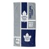 [Personalization Only] Official NHL Colorblock Personalized Beach Towel - Toronto Maple Leafs