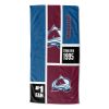 [Personalization Only] Official NHL Colorblock Personalized Beach Towel - Colorado Avalanche