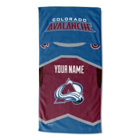 [Personalization Only] Official NHL Jersey Personalized Beach Towel - Avalanche