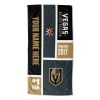 [Personalization Only] Official NHL Colorblock Personalized Beach Towel - Vegas Golden Knights