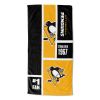 [Personalization Only] Official NHL Colorblock Beach Towel - Pittsburgh Penguins