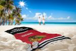 [Personalization Only] Official NHL Jersey Personalized Beach Towel - Blackhawks