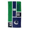 [Personalization Only] Official NHL Colorblock Personalized Beach Towel - Vancouver Canucks