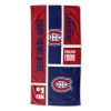 [Personalization Only] Official NHL Colorblock Personalized Beach Towel - Montreal Canadiens