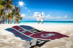 [Personalization Only] Official NHL Colorblock Personalized Beach Towel - Colorado Avalanche