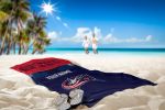 [Personalization Only] Official NHL Jersey Personalized Beach Towel - Blue Jackets