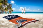 [Personalization Only] Official NHL Oilers - Personalized Jersey Beach Towel