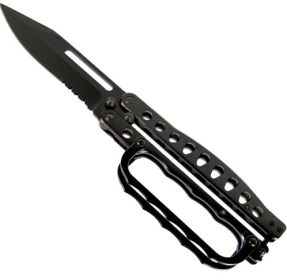 Butterfly Knife Stainless Steel (Color: Black)