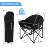 Folding Camping Moon Padded Chair with Carrying Bag