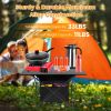 Foldable Camping Table With Storage Basket Rustproof Portable Aluminum Alloy Roll-Up Camping Table