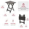 SUNNYFEEL Folding Camping Table - Lightweight Aluminum Portable Picnic Table, 18.5x18.5x24.5 Inch for Cooking, Beach, Hiking, Travel, Fishing, BBQ